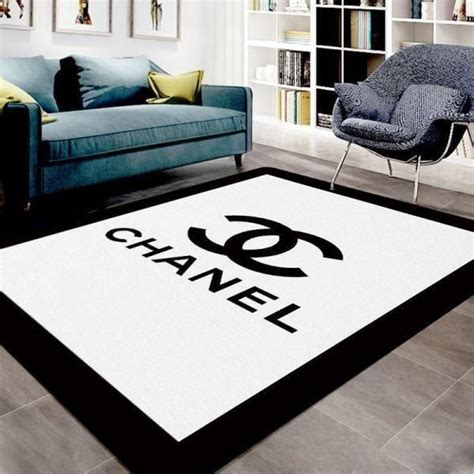 black chanel rug|chanel area carpet.